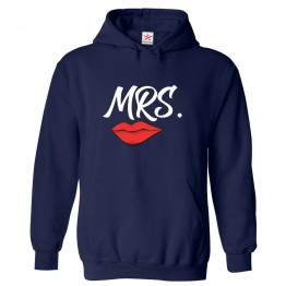 Mrs With Lips Classic Unisex Kids and Adults Pullover Hoodie								 									 									